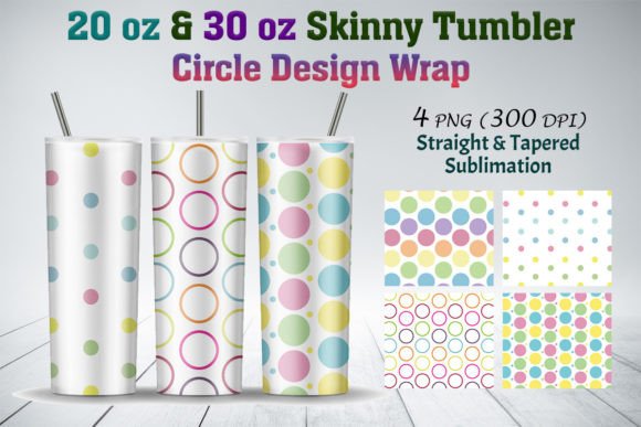 Circle Skinny Tumbler Wrap for 20 Oz and 30 Oz Tumblers