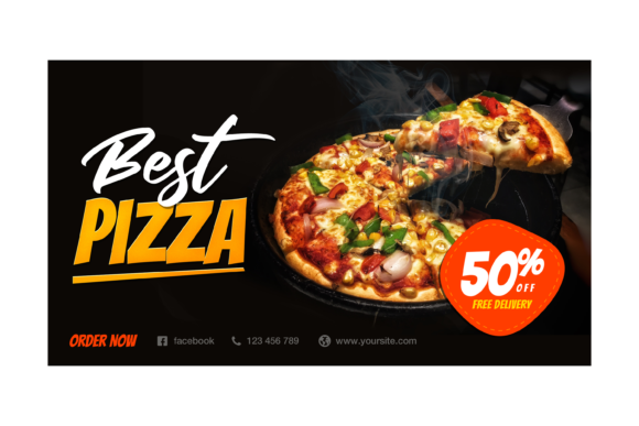 Elevate Your Social Media Presence with the Delicious Pizza Twitter Post Template
