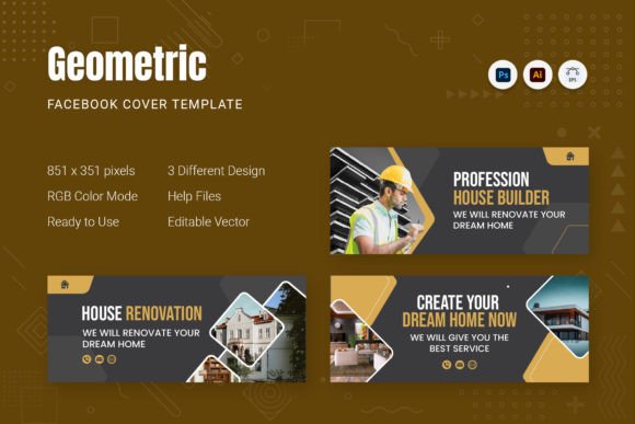 Geometric Facebook Cover Design Made Simple