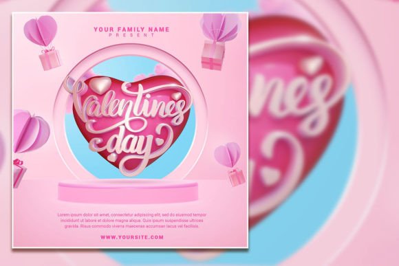 Happy Valentine’s Day Square Flyer: A Smart Choice for Your Event Promotion