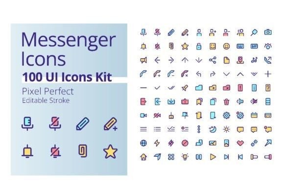Messenger Application UI Icons Kit