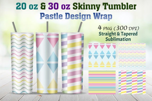 Pastel Skinny Tumbler Wrap 20 Oz 30 Oz Design Guide