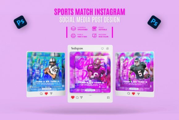 Sports Match Social Media Square Banner Template